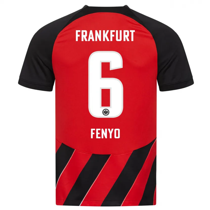 Danxen Hombre Camiseta Noah Fenyö #6 Negro Rojo 1ª Equipación 2023/24 La Camisa