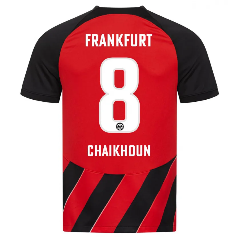 Danxen Hombre Camiseta Ayoub Chaikhoun #8 Negro Rojo 1ª Equipación 2023/24 La Camisa