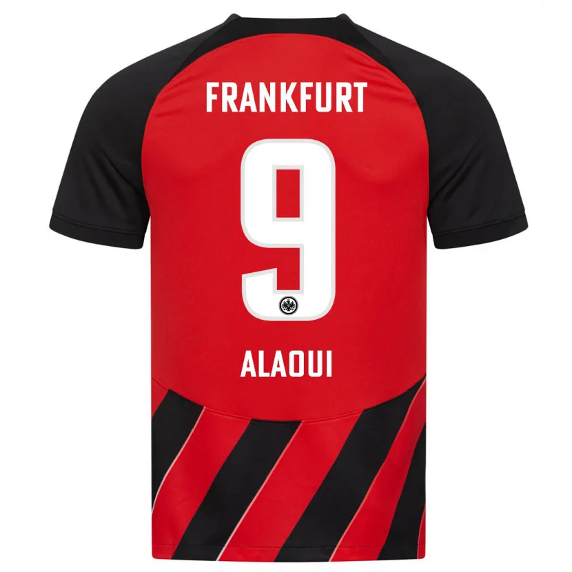 Danxen Hombre Camiseta Anas Alaoui #9 Negro Rojo 1ª Equipación 2023/24 La Camisa