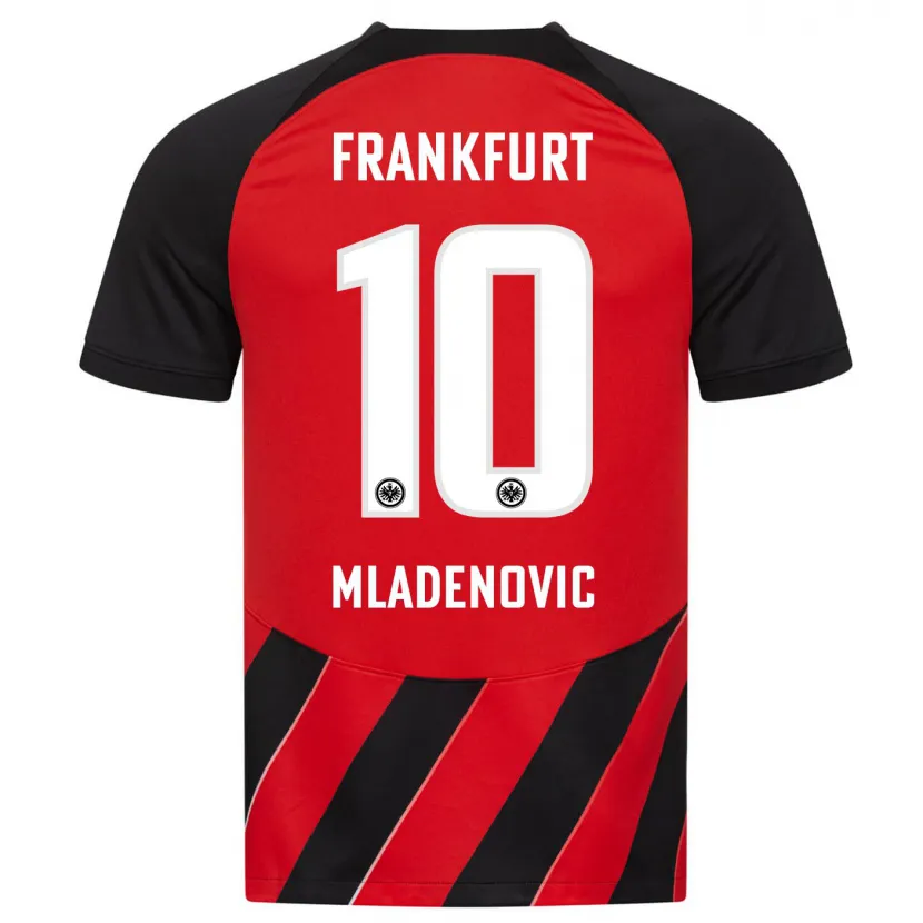 Danxen Hombre Camiseta Marko Mladenovic #10 Negro Rojo 1ª Equipación 2023/24 La Camisa