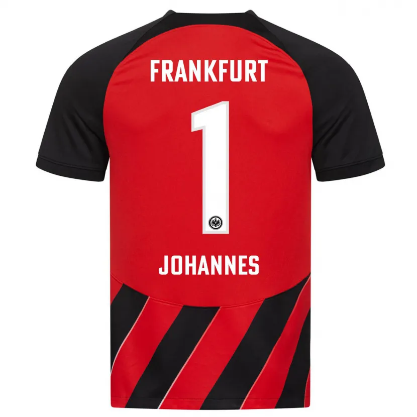 Danxen Hombre Camiseta Stina Johannes #1 Negro Rojo 1ª Equipación 2023/24 La Camisa