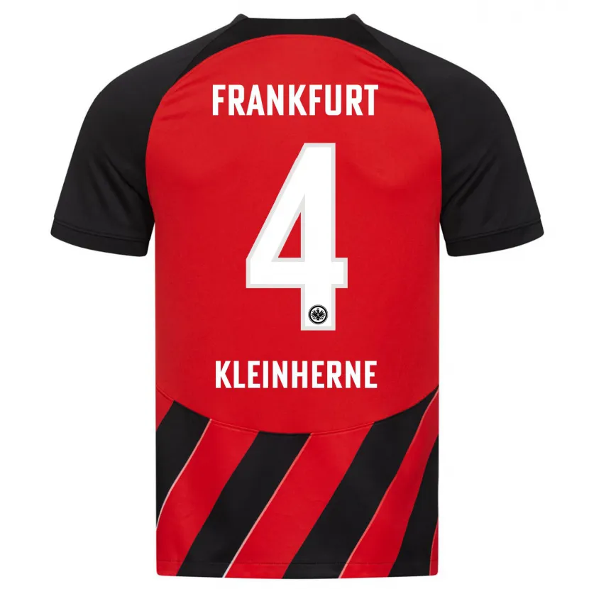 Danxen Hombre Camiseta Sophia Kleinherne #4 Negro Rojo 1ª Equipación 2023/24 La Camisa