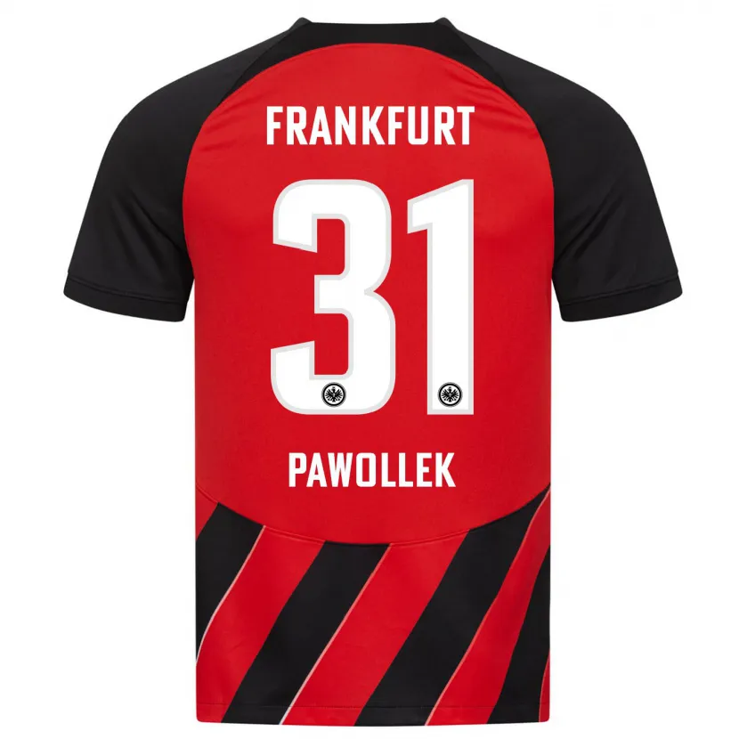 Danxen Hombre Camiseta Tanja Pawollek #31 Negro Rojo 1ª Equipación 2023/24 La Camisa