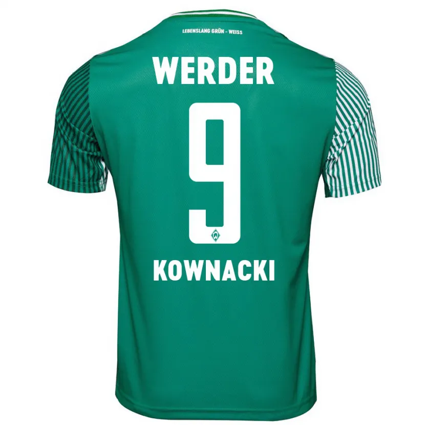 Danxen Hombre Camiseta Dawid Kownacki #9 Verde 1ª Equipación 2023/24 La Camisa