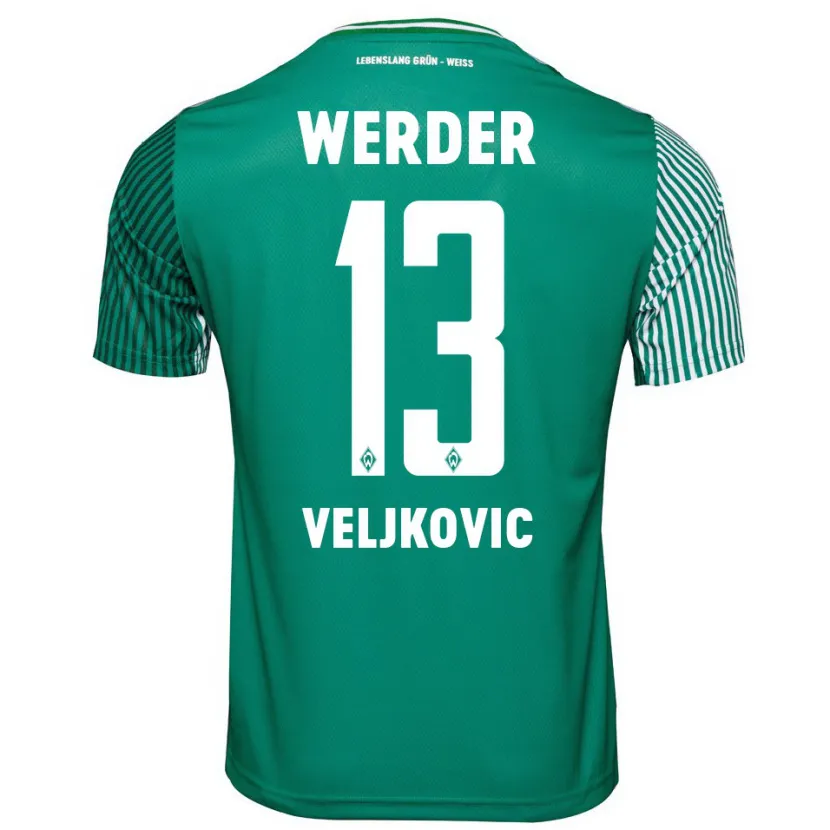 Danxen Hombre Camiseta Milos Veljkovic #13 Verde 1ª Equipación 2023/24 La Camisa