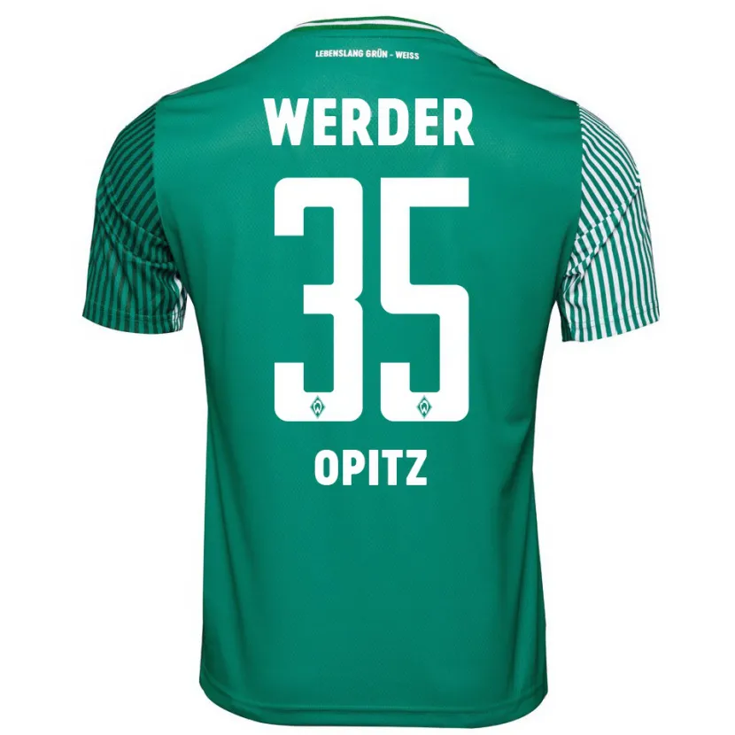 Danxen Hombre Camiseta Leon Opitz #35 Verde 1ª Equipación 2023/24 La Camisa