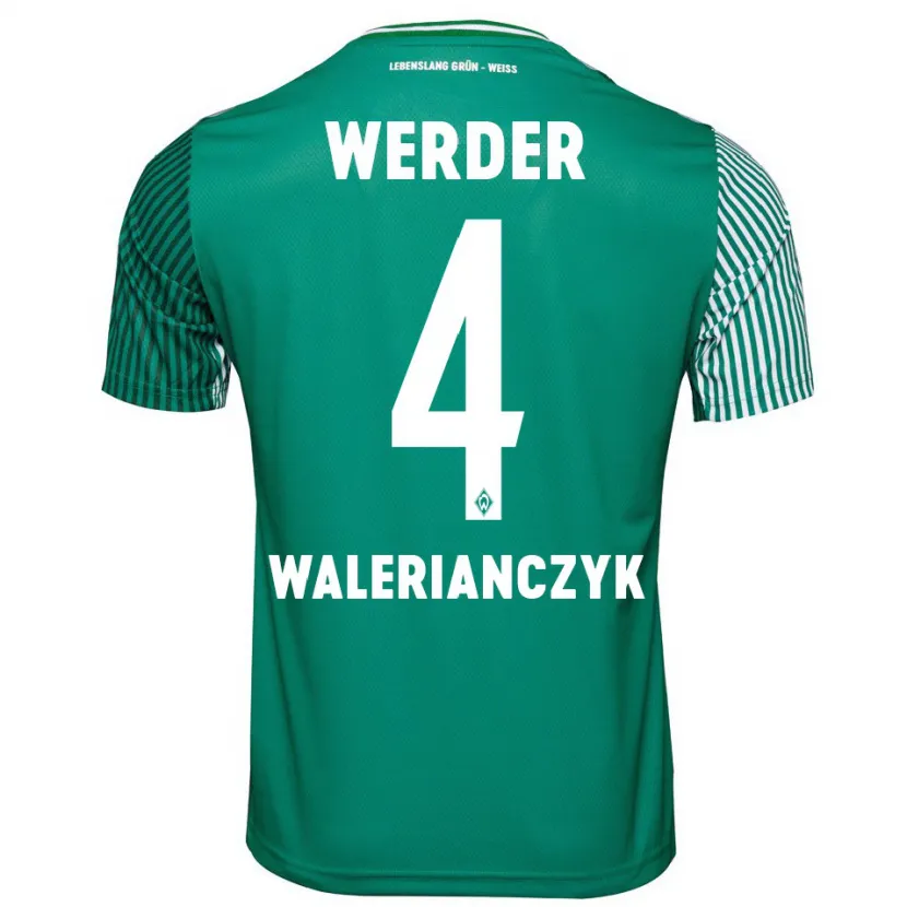 Danxen Hombre Camiseta Dennis Walerianczyk #4 Verde 1ª Equipación 2023/24 La Camisa