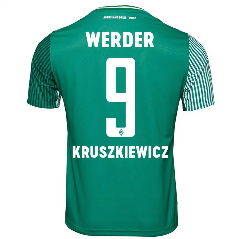 Danxen Hombre Camiseta Jakub Kruszkiewicz #9 Verde 1ª Equipación 2023/24 La Camisa