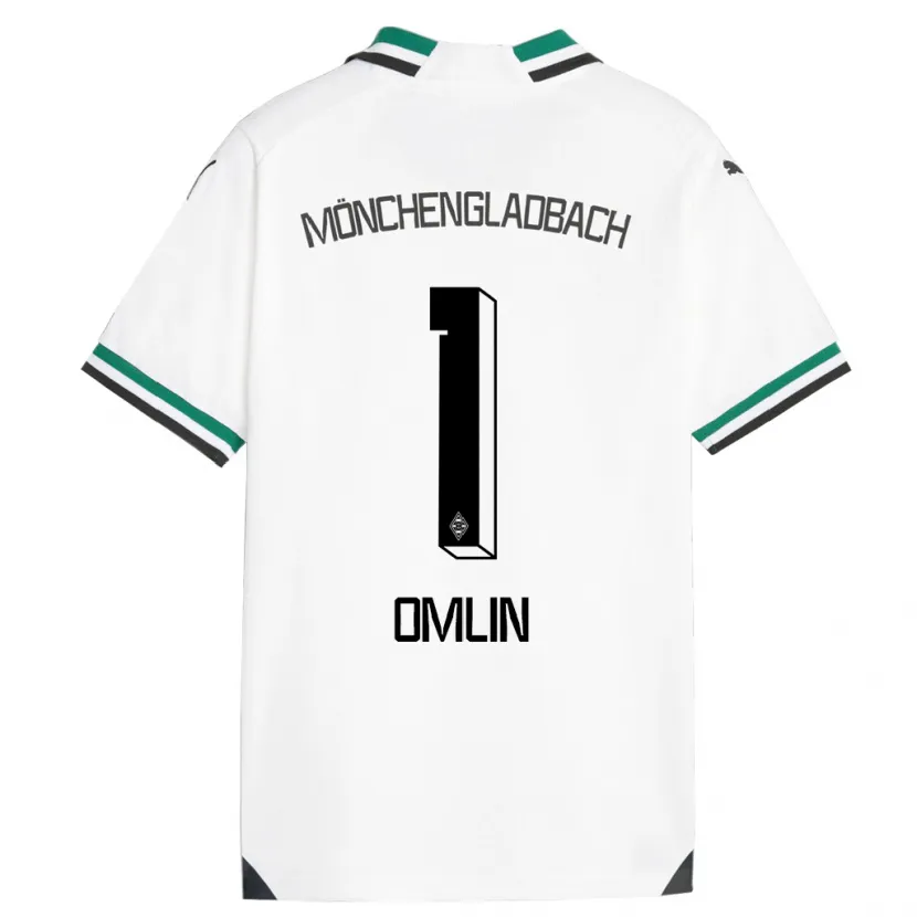 Danxen Hombre Camiseta Jonas Omlin #1 Blanco Verde 1ª Equipación 2023/24 La Camisa