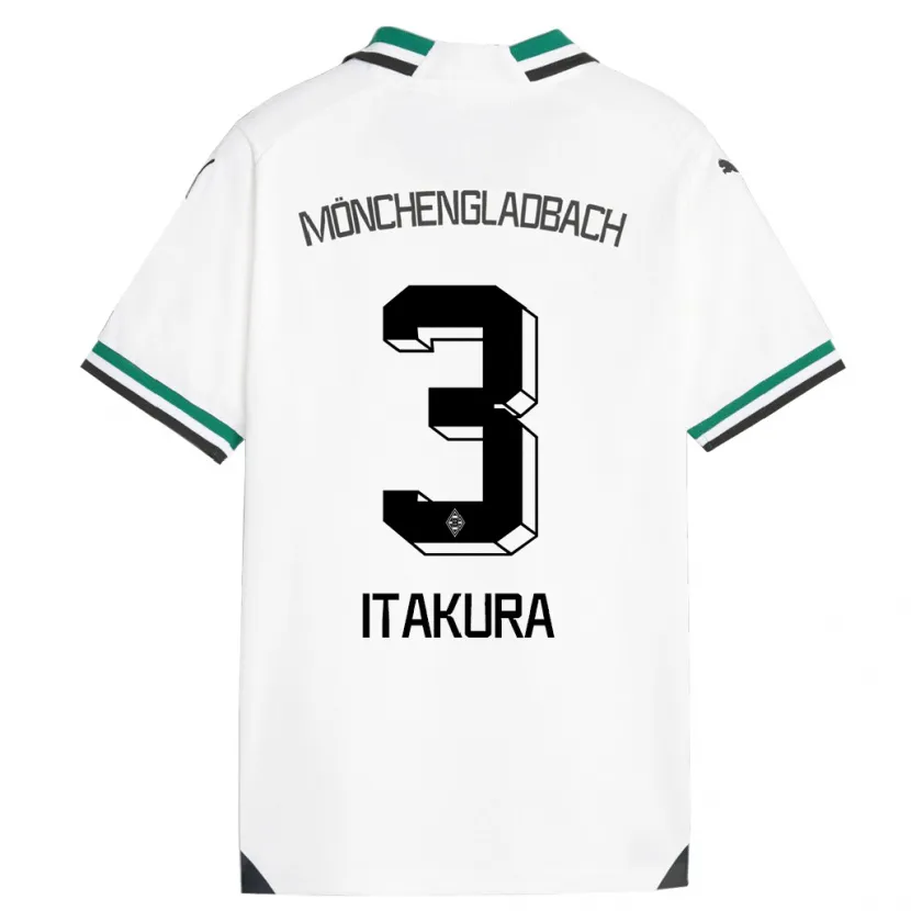 Danxen Hombre Camiseta Ko Itakura #3 Blanco Verde 1ª Equipación 2023/24 La Camisa