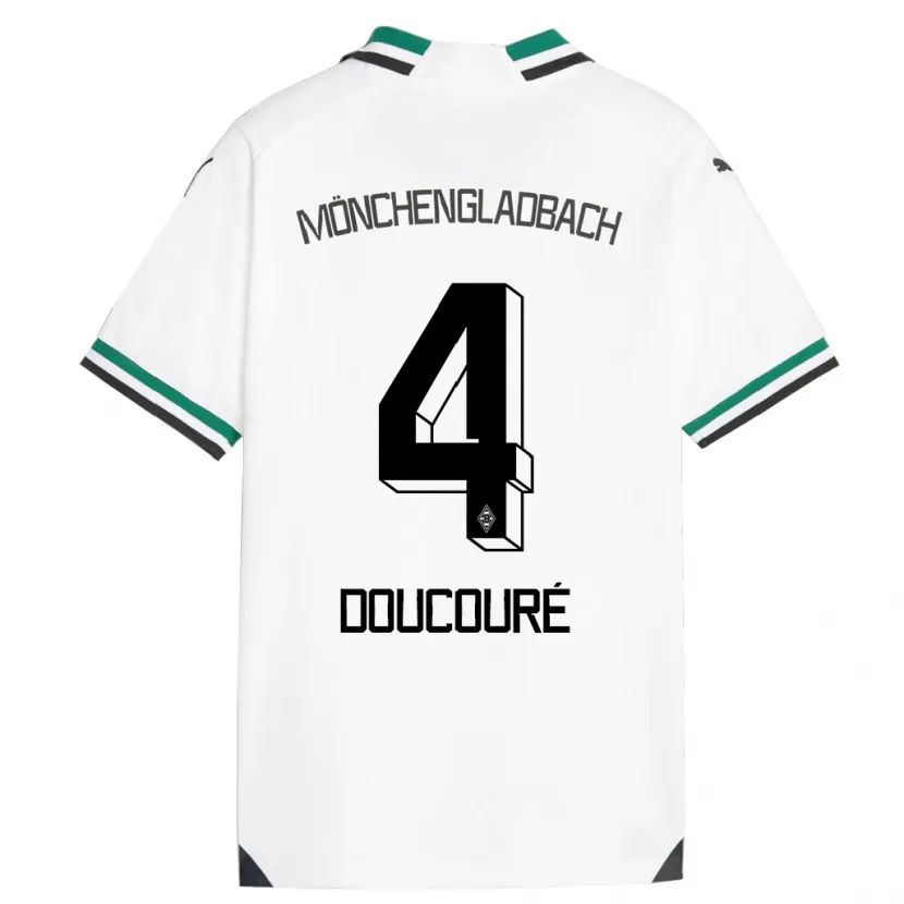 Danxen Hombre Camiseta Mamadou Doucouré #4 Blanco Verde 1ª Equipación 2023/24 La Camisa