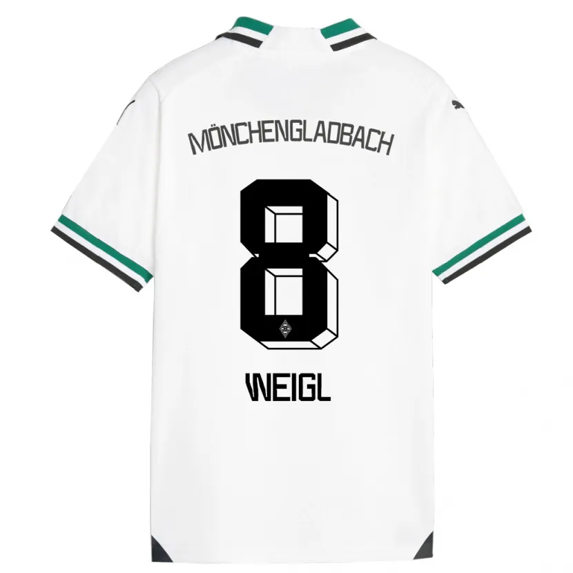 Danxen Hombre Camiseta Julian Weigl #8 Blanco Verde 1ª Equipación 2023/24 La Camisa