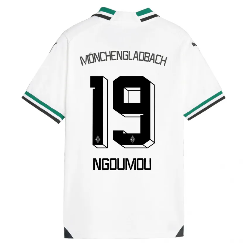 Danxen Hombre Camiseta Nathan Ngoumou #19 Blanco Verde 1ª Equipación 2023/24 La Camisa