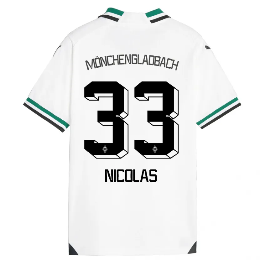 Danxen Hombre Camiseta Moritz Nicolas #33 Blanco Verde 1ª Equipación 2023/24 La Camisa