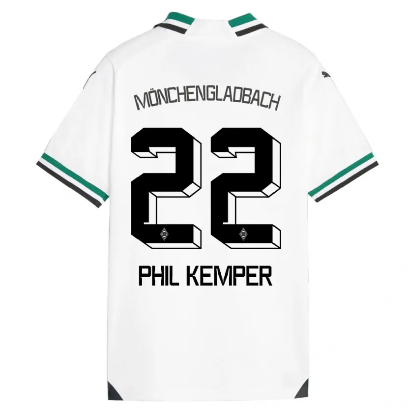 Danxen Hombre Camiseta Phil Kemper #22 Blanco Verde 1ª Equipación 2023/24 La Camisa