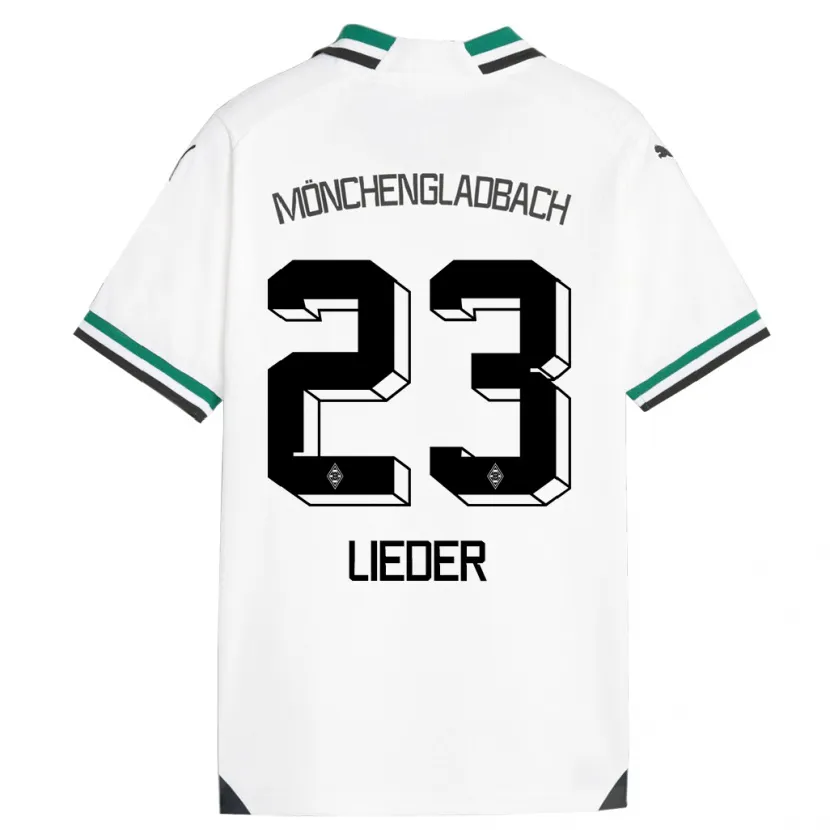 Danxen Hombre Camiseta Michel Lieder #23 Blanco Verde 1ª Equipación 2023/24 La Camisa