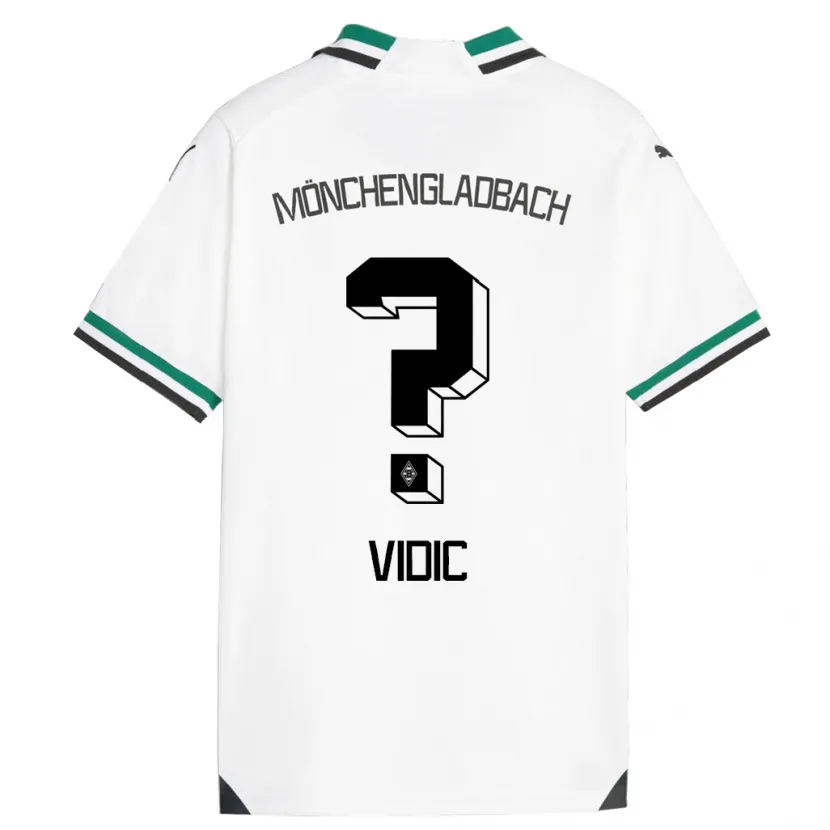 Danxen Hombre Camiseta Nico Vidic #0 Blanco Verde 1ª Equipación 2023/24 La Camisa