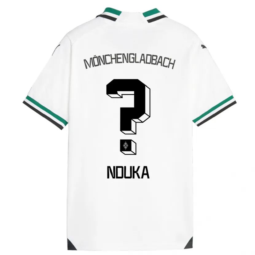 Danxen Hombre Camiseta Michael Nduka #0 Blanco Verde 1ª Equipación 2023/24 La Camisa