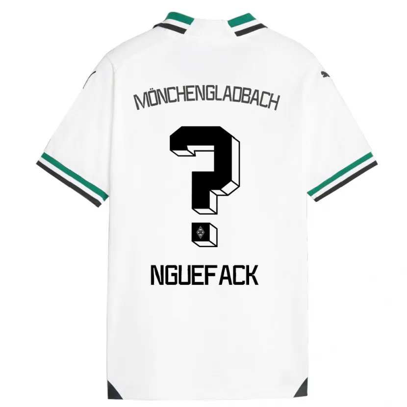 Danxen Hombre Camiseta Mathieu Nguefack #0 Blanco Verde 1ª Equipación 2023/24 La Camisa