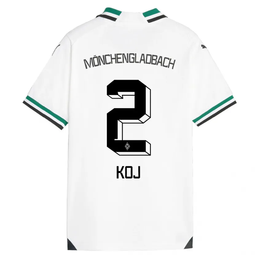 Danxen Hombre Camiseta Julia Koj #2 Blanco Verde 1ª Equipación 2023/24 La Camisa