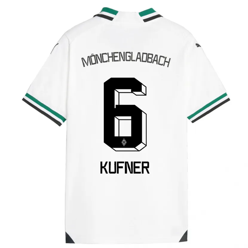 Danxen Hombre Camiseta Anne-Catherine Kufner #6 Blanco Verde 1ª Equipación 2023/24 La Camisa