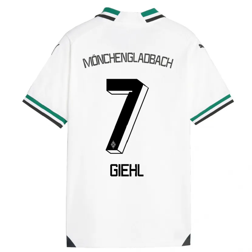 Danxen Hombre Camiseta Madita Giehl #7 Blanco Verde 1ª Equipación 2023/24 La Camisa