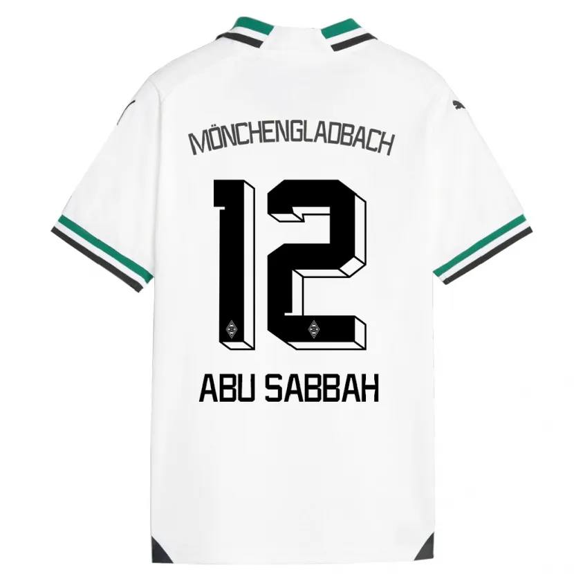 Danxen Hombre Camiseta Sarah Abu Sabbah #12 Blanco Verde 1ª Equipación 2023/24 La Camisa