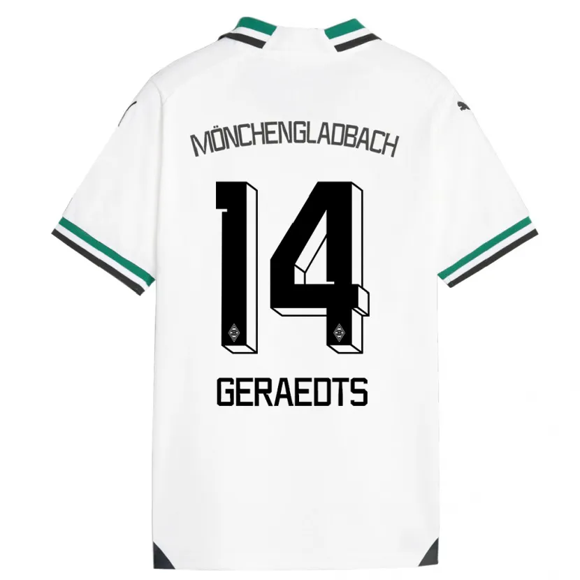 Danxen Hombre Camiseta Kelsey Geraedts #14 Blanco Verde 1ª Equipación 2023/24 La Camisa