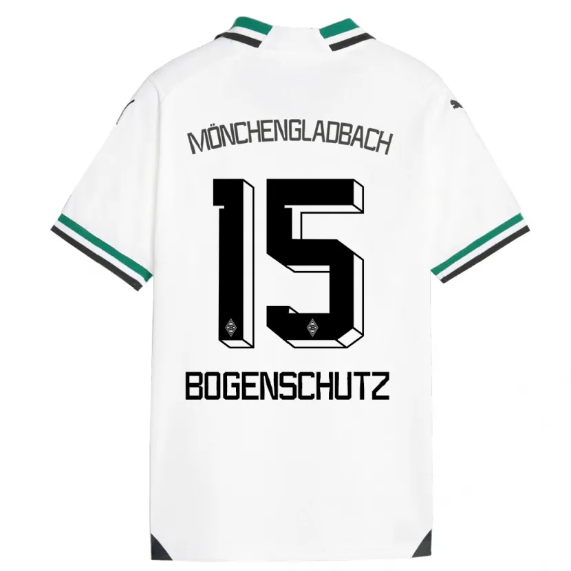 Danxen Hombre Camiseta Kerstin Bogenschutz #15 Blanco Verde 1ª Equipación 2023/24 La Camisa