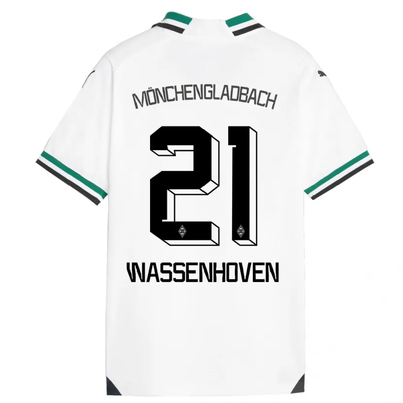 Danxen Hombre Camiseta Michelle Wassenhoven #21 Blanco Verde 1ª Equipación 2023/24 La Camisa