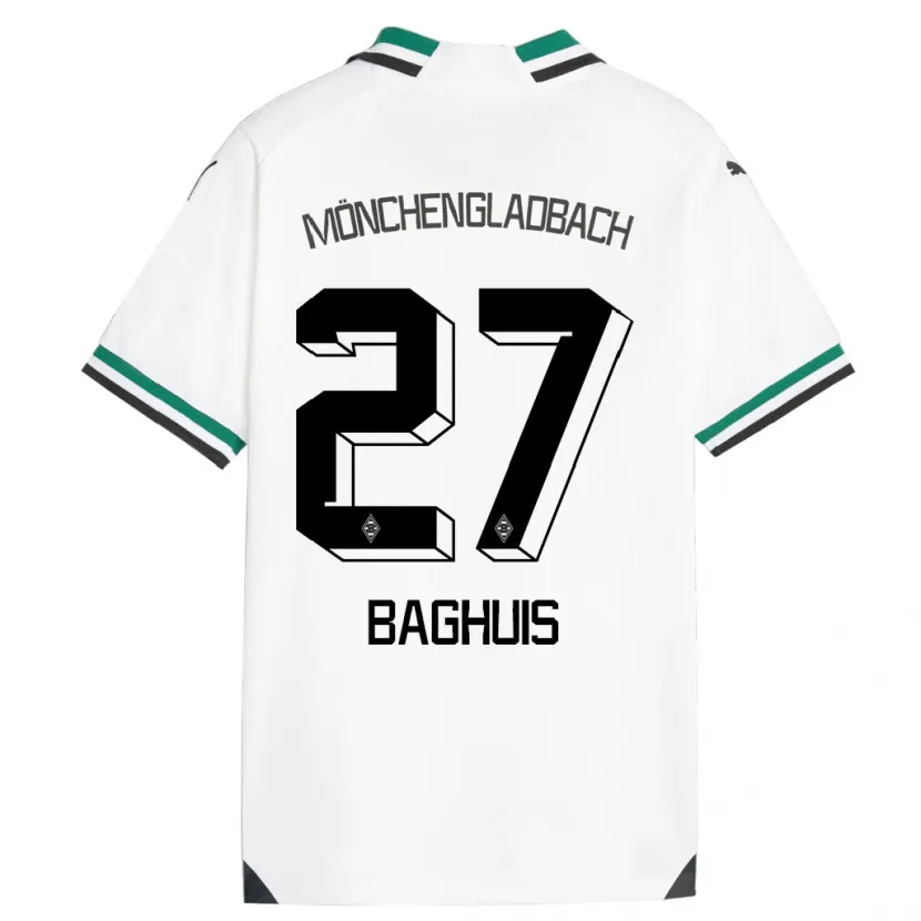 Danxen Hombre Camiseta Chantal Baghuis #27 Blanco Verde 1ª Equipación 2023/24 La Camisa