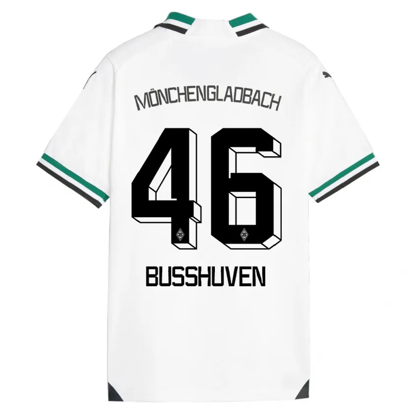 Danxen Hombre Camiseta Alina Busshuven #46 Blanco Verde 1ª Equipación 2023/24 La Camisa