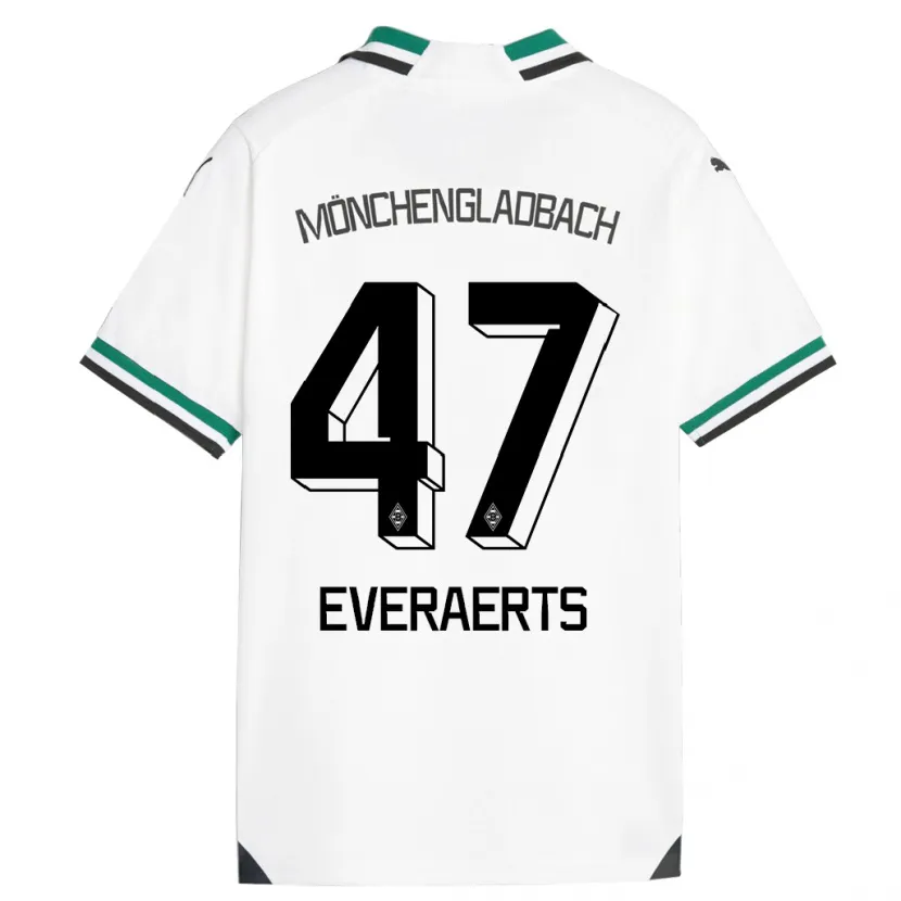 Danxen Hombre Camiseta Kim Everaerts #47 Blanco Verde 1ª Equipación 2023/24 La Camisa