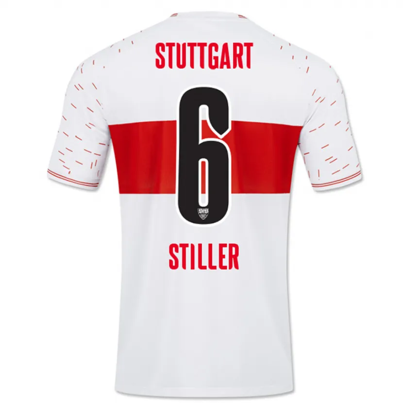 Danxen Hombre Camiseta Angelo Stiller #6 Blanco 1ª Equipación 2023/24 La Camisa