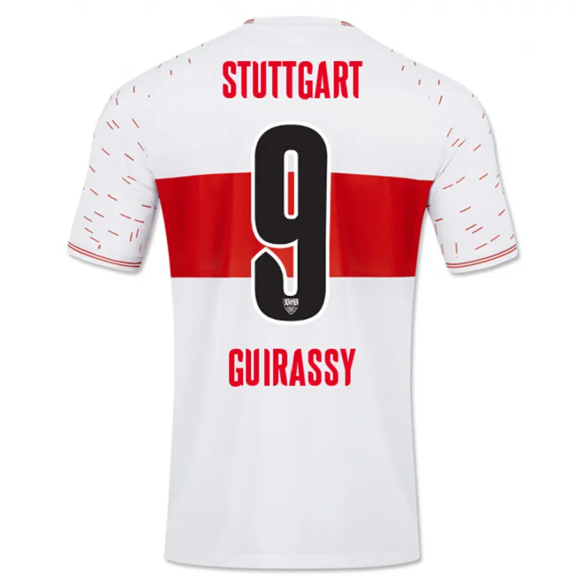 Danxen Hombre Camiseta Serhou Guirassy #9 Blanco 1ª Equipación 2023/24 La Camisa