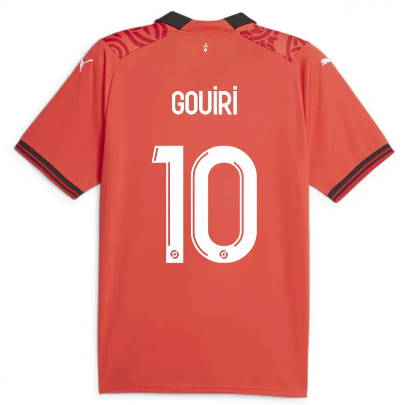 Danxen Hombre Camiseta Amine Gouiri #10 Rojo 1ª Equipación 2023/24 La Camisa