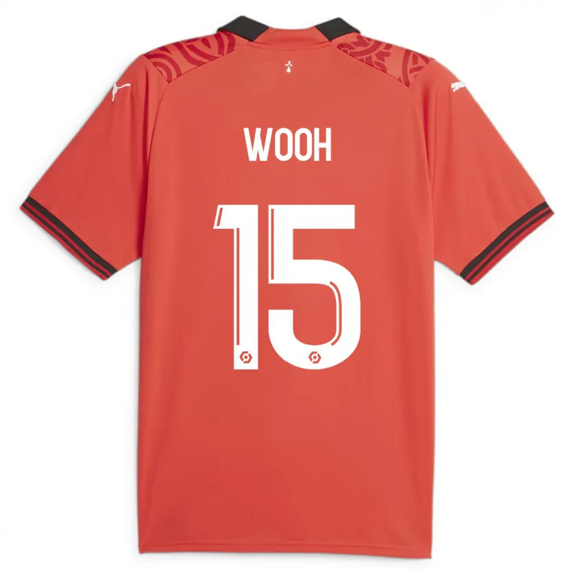 Danxen Hombre Camiseta Christopher Wooh #15 Rojo 1ª Equipación 2023/24 La Camisa