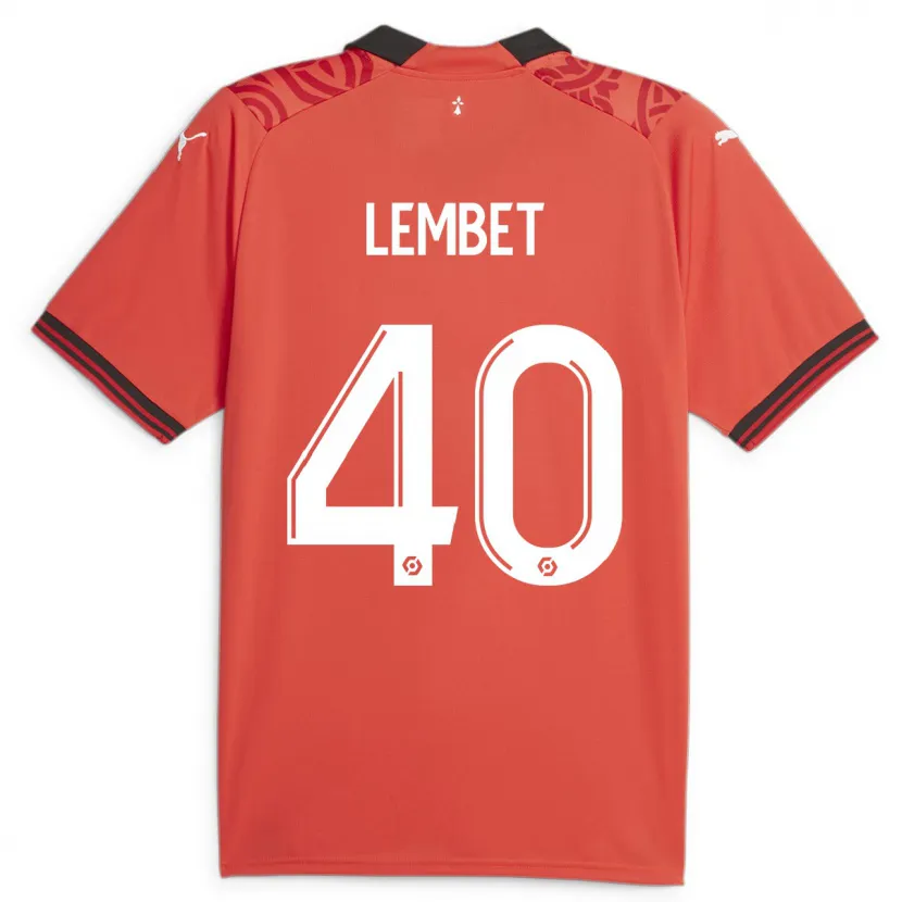 Danxen Hombre Camiseta Geoffrey Lembet #40 Rojo 1ª Equipación 2023/24 La Camisa