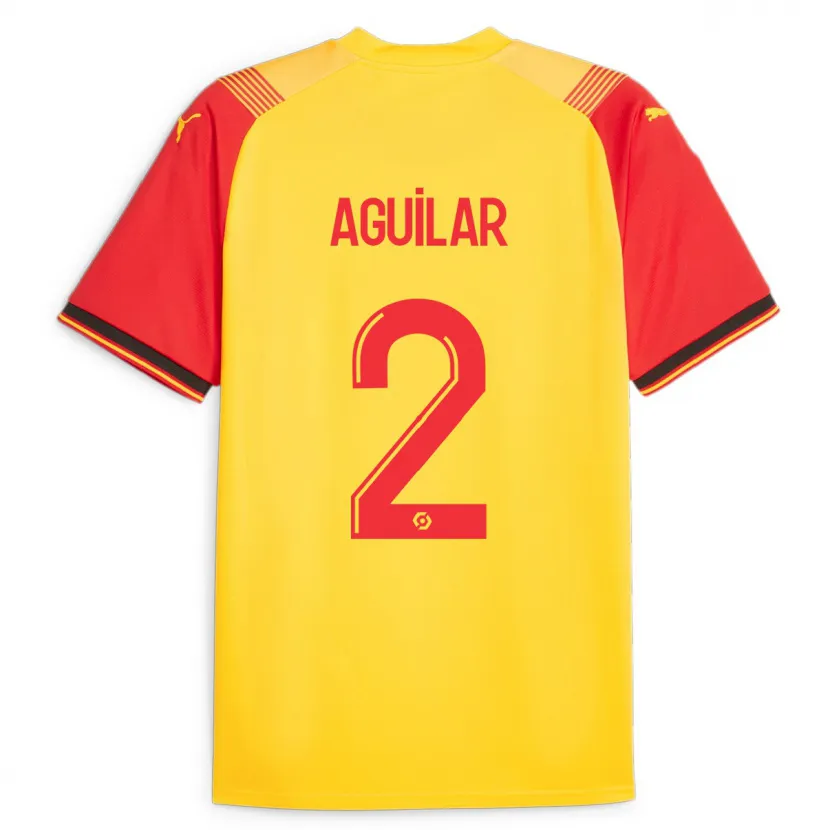 Danxen Hombre Camiseta Ruben Aguilar #2 Amarillo 1ª Equipación 2023/24 La Camisa