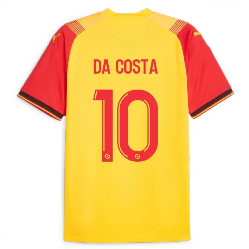 Danxen Hombre Camiseta David Pereira Da Costa #10 Amarillo 1ª Equipación 2023/24 La Camisa