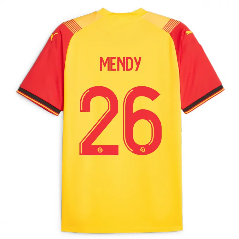 Danxen Hombre Camiseta Nampalys Mendy #26 Amarillo 1ª Equipación 2023/24 La Camisa