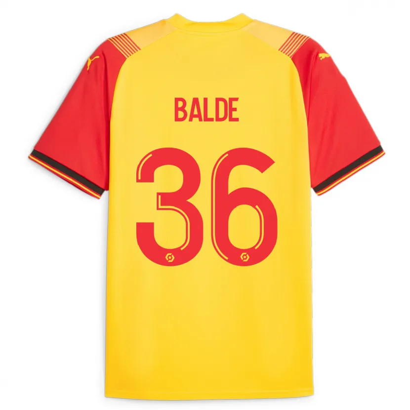 Danxen Hombre Camiseta Ibrahima Baldé #36 Amarillo 1ª Equipación 2023/24 La Camisa