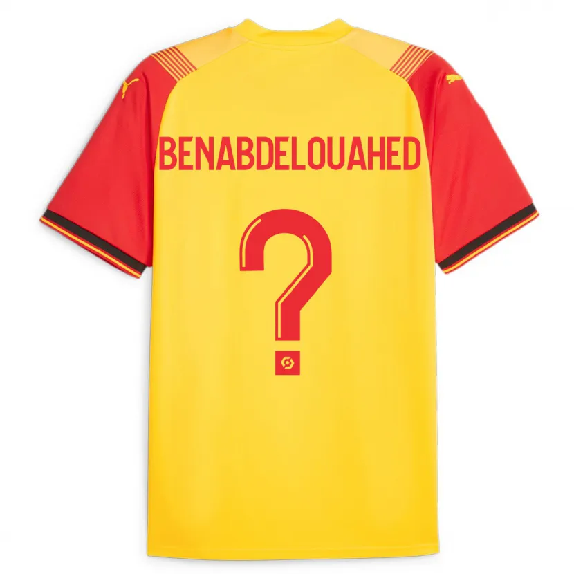 Danxen Hombre Camiseta Kaïs Benabdelouahed #0 Amarillo 1ª Equipación 2023/24 La Camisa