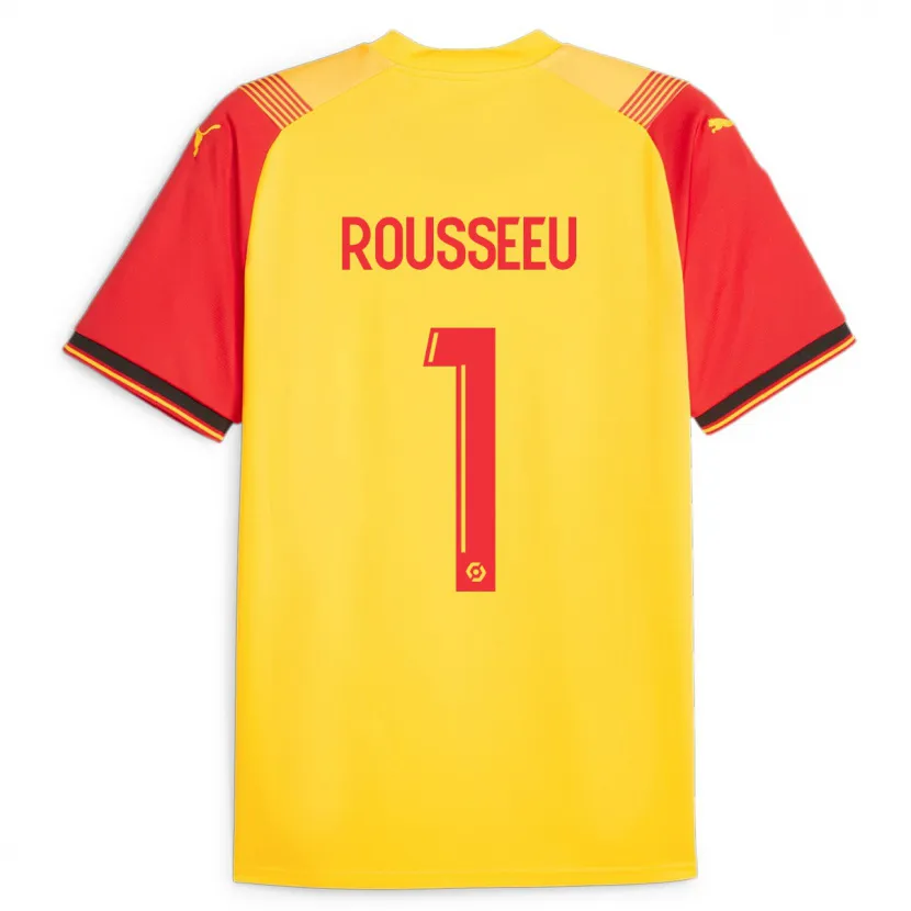 Danxen Hombre Camiseta Justine Rousseeu #1 Amarillo 1ª Equipación 2023/24 La Camisa