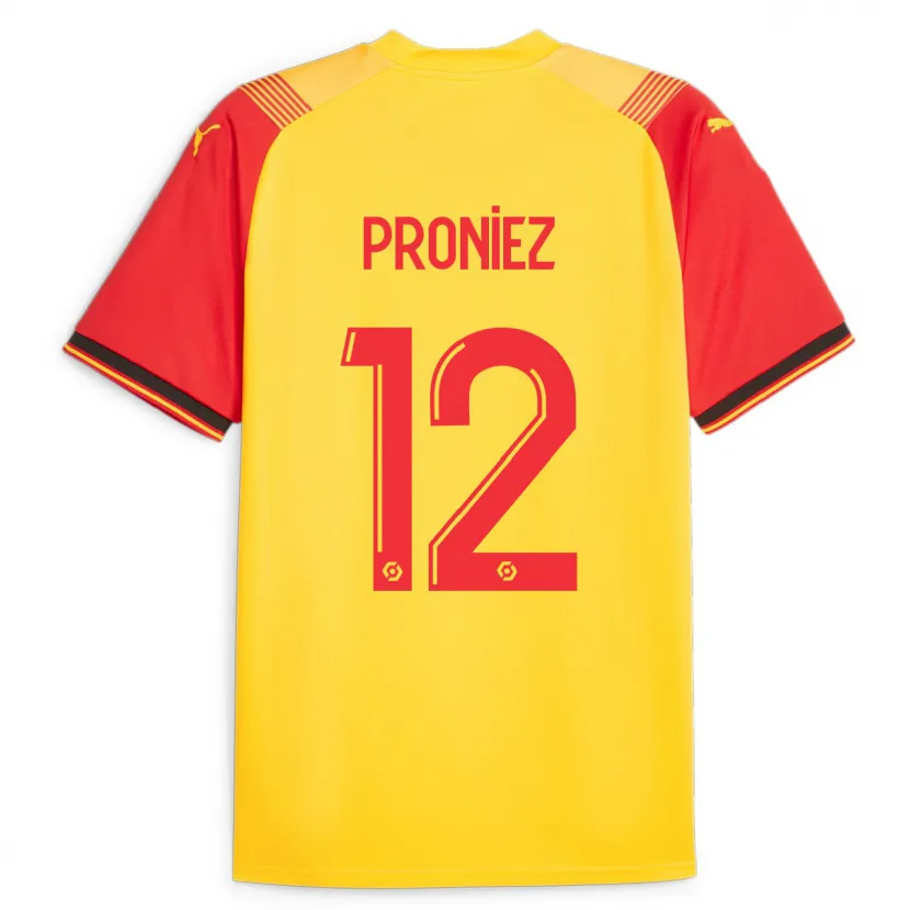 Danxen Hombre Camiseta Fany Proniez #12 Amarillo 1ª Equipación 2023/24 La Camisa