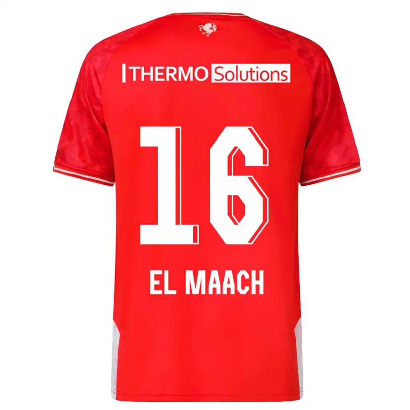 Danxen Hombre Camiseta Issam El Maach #16 Rojo 1ª Equipación 2023/24 La Camisa