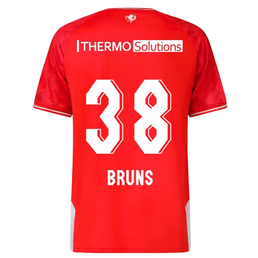 Danxen Hombre Camiseta Max Bruns #38 Rojo 1ª Equipación 2023/24 La Camisa