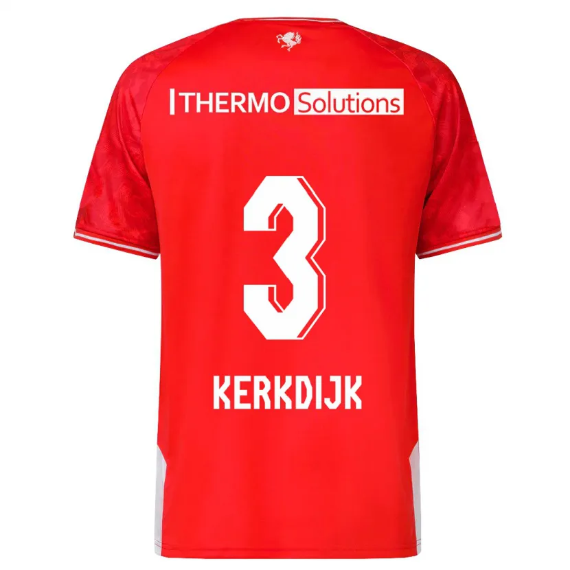 Danxen Hombre Camiseta Danique Kerkdijk #3 Rojo 1ª Equipación 2023/24 La Camisa