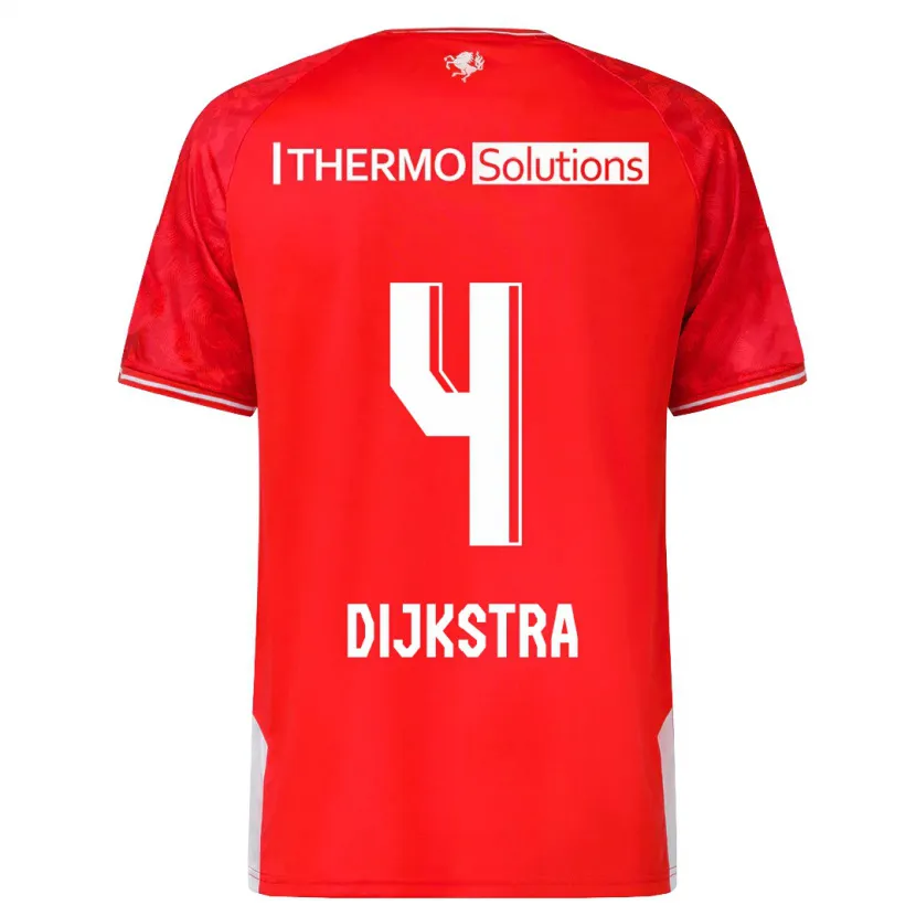 Danxen Hombre Camiseta Caitlin Dijkstra #4 Rojo 1ª Equipación 2023/24 La Camisa