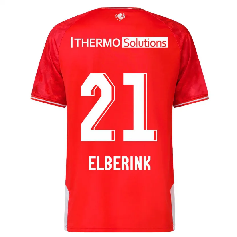 Danxen Hombre Camiseta Eva Oude Elberink #21 Rojo 1ª Equipación 2023/24 La Camisa